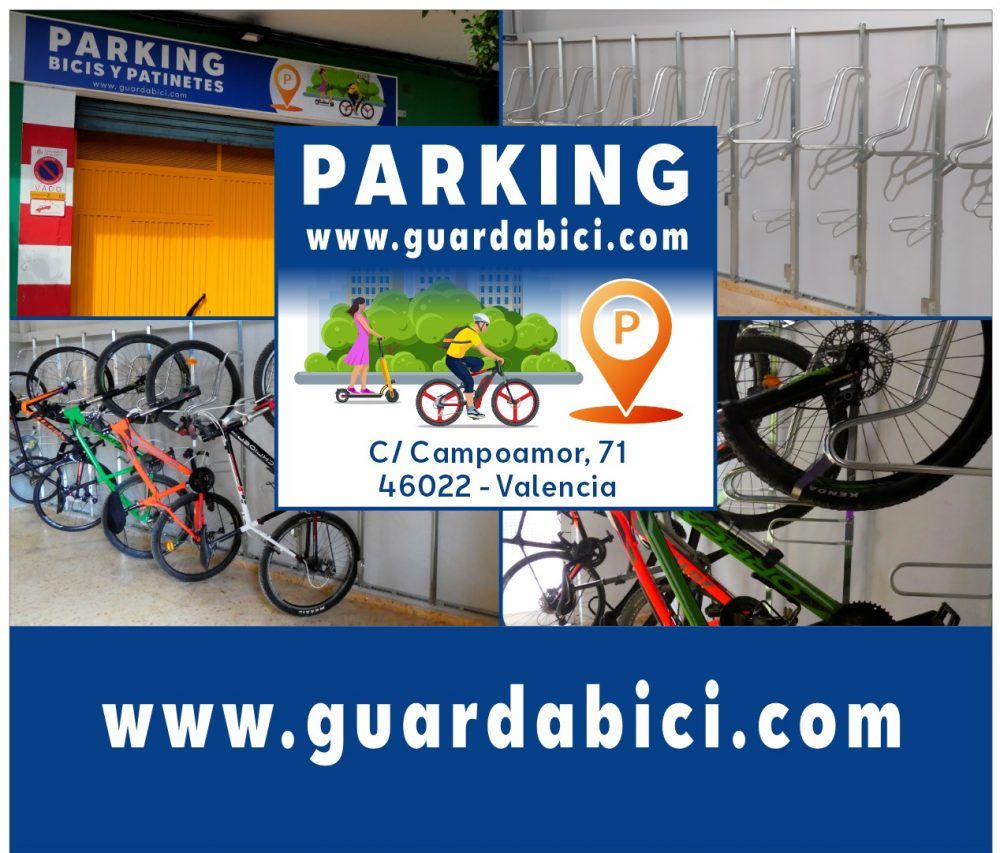 Interior del parking Guardabici para bicicletas en Valencia